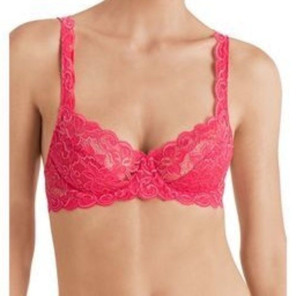 Hanro Luxury Moments Underwire Bra in Geranium 32A NWT